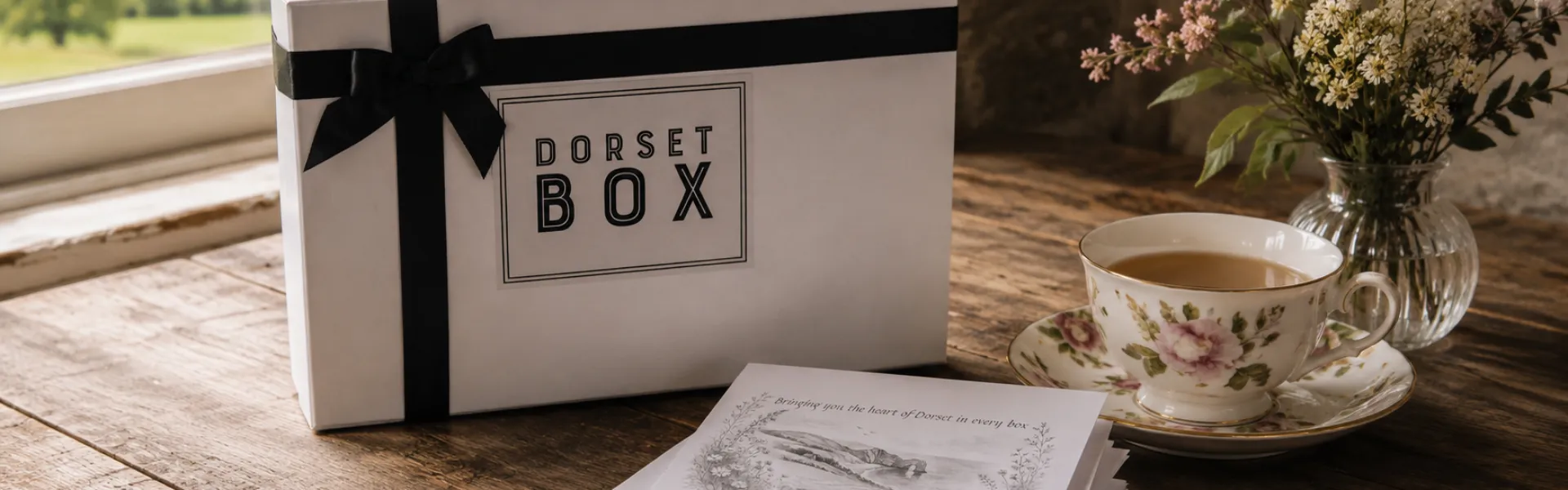 Dorset Box with stack of note cards