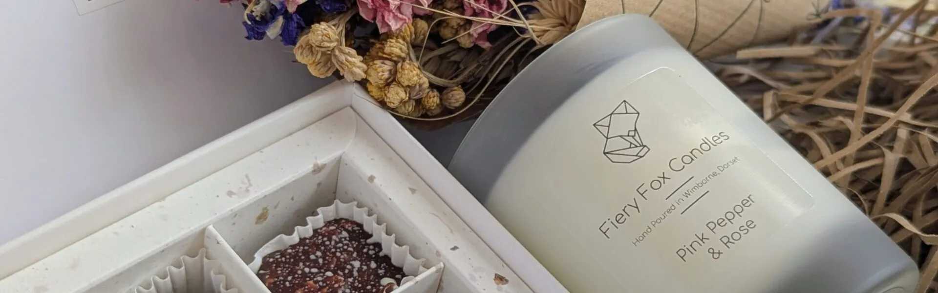 Dorset artisan chocolates and dried flowers