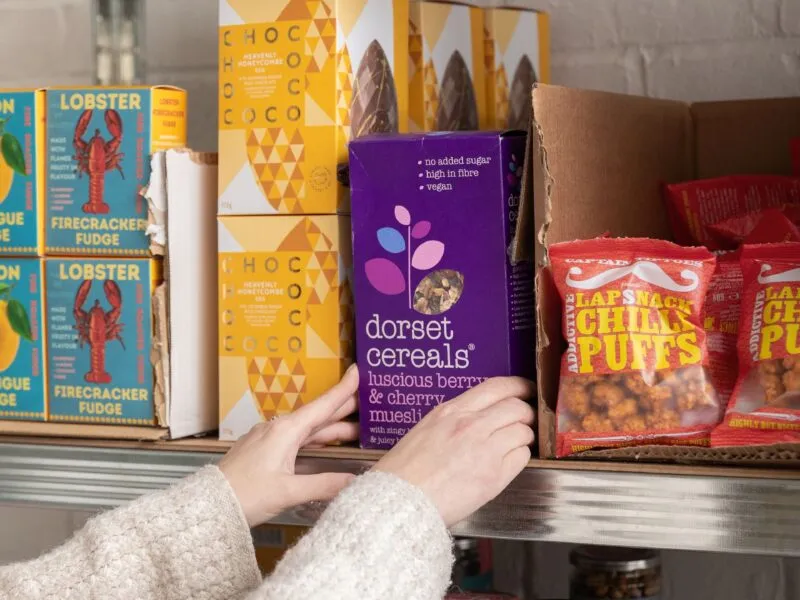 Dorset products on shelves